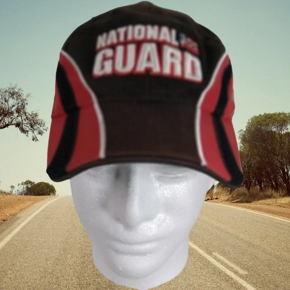 NATIONAL GUARD NASCAR DUPONT‎ LOGO Embroidered Hook & Loop Adjustable Cap Hat OS